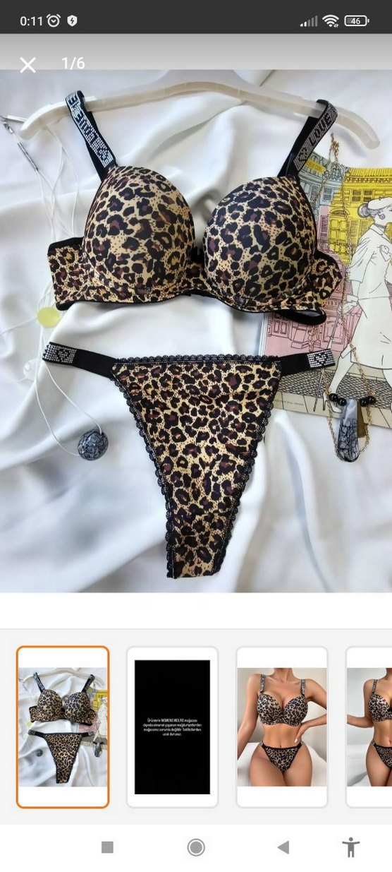 Leopar Desenli Glamorous Street Bra - Görsel 2