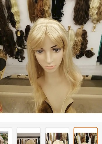 Bej Vintage Kadın Sentetik Peruk - Görsel 2