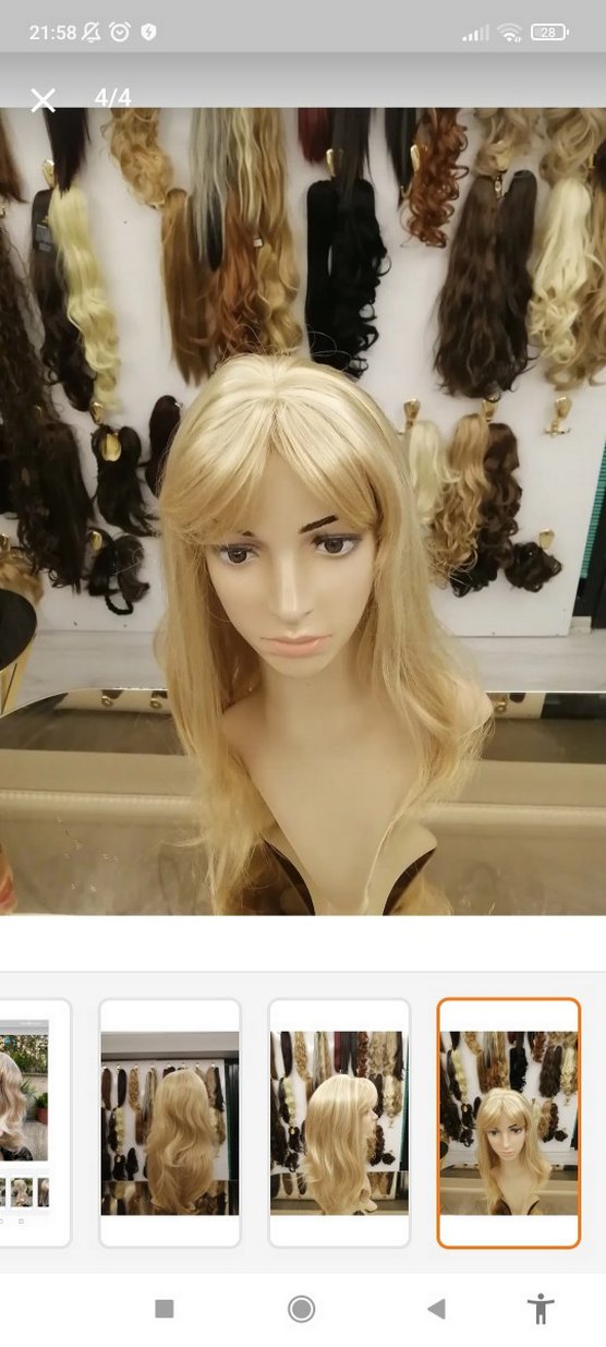 Bej Vintage Kadın Sentetik Peruk - Görsel 2