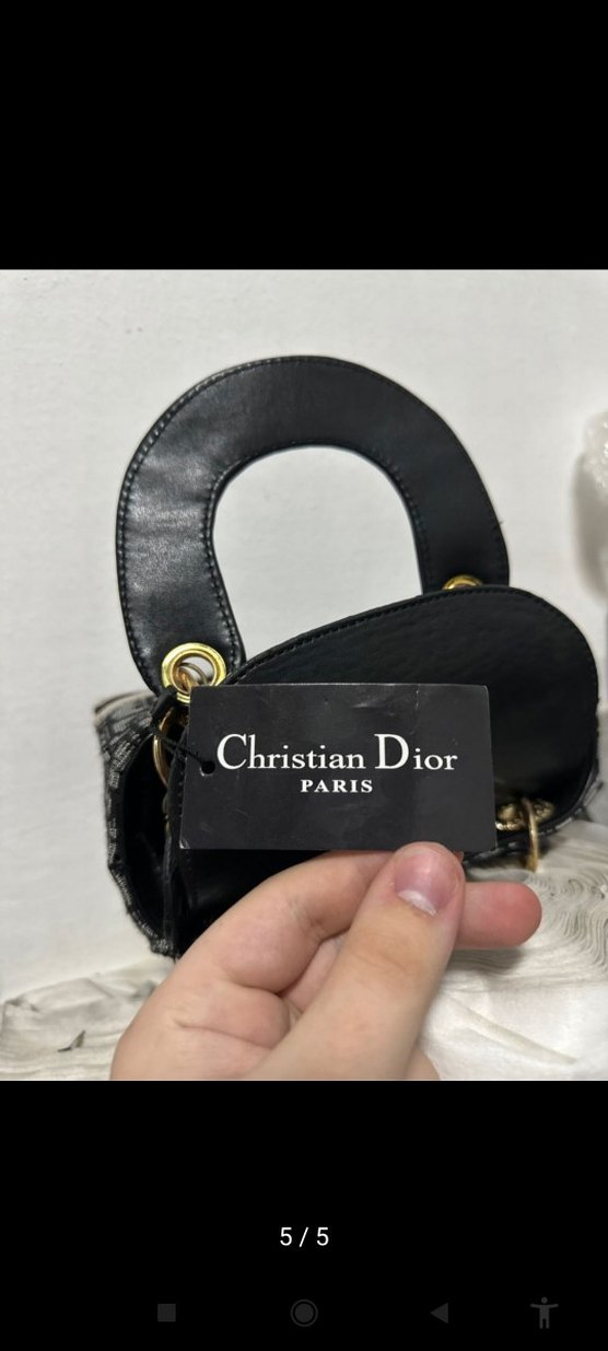 Christian Dior Zincir Detaylı Gri Kadın Çanta - Görsel 2