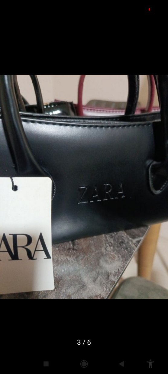 Zara Siyah Parlak Deri Kadın Çanta - Görsel 2