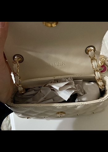 Guess Beyaz Deri Kadın Omuz Çantası - Görsel 3