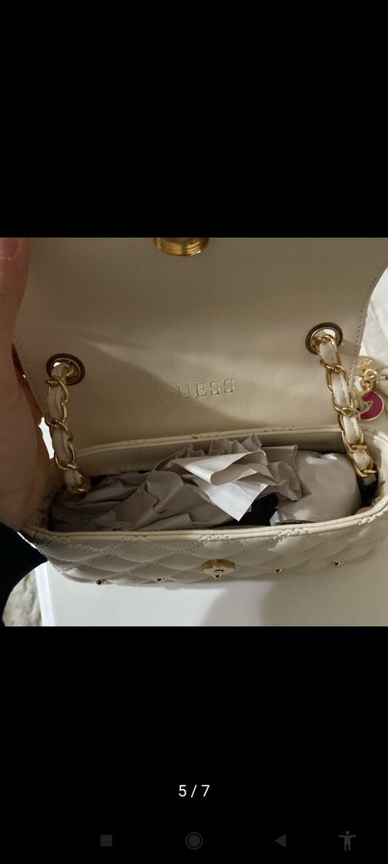 Guess Beyaz Deri Kadın Omuz Çantası - Görsel 3