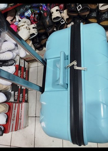 Erkek Mavi Fermuarlı İş Bavulü - Görsel 3