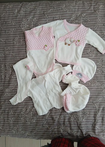 Pembe Dantelli Bebek Hastane Çıkışı Seti15 - Görsel 2