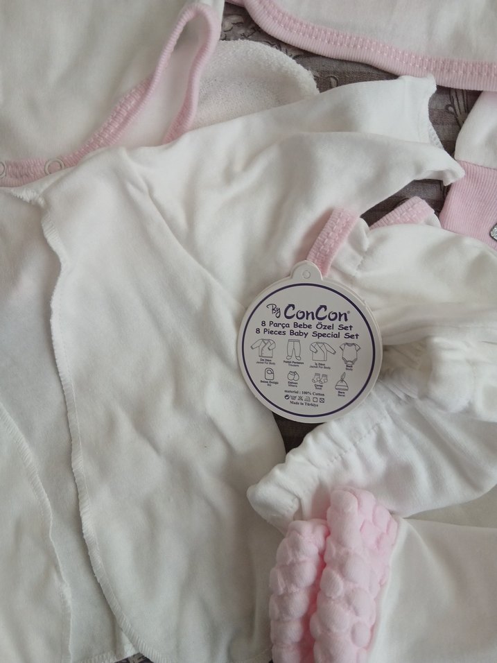 Pembe Dantelli Bebek Hastane Çıkışı Seti15 - Görsel 5