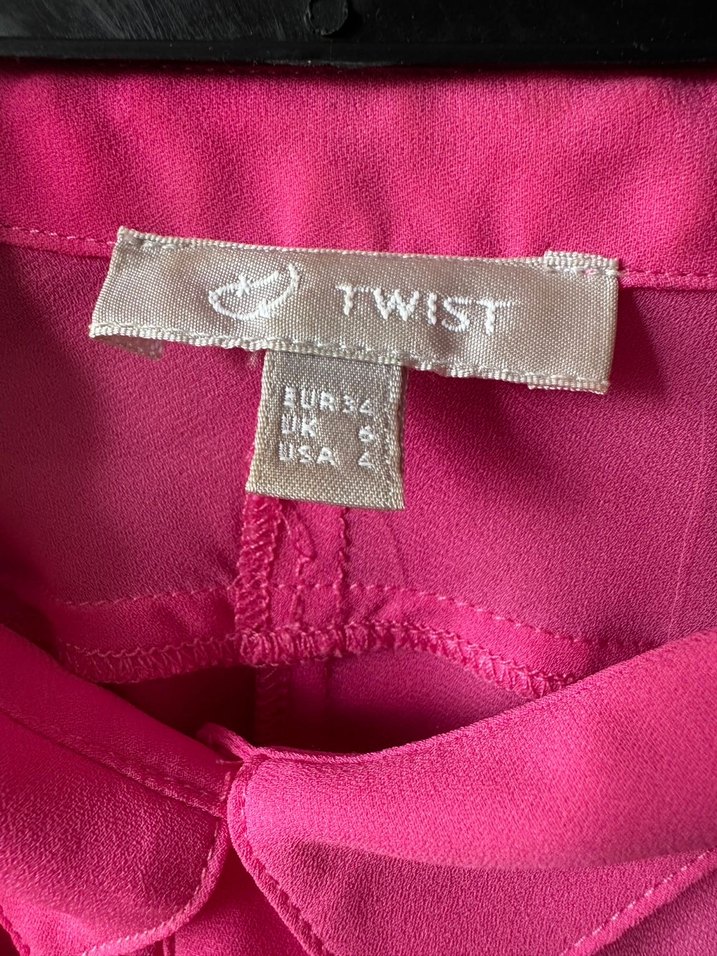 Pembe Uzun Kollu Düğmeli Kadın Gömlek - Görsel 3