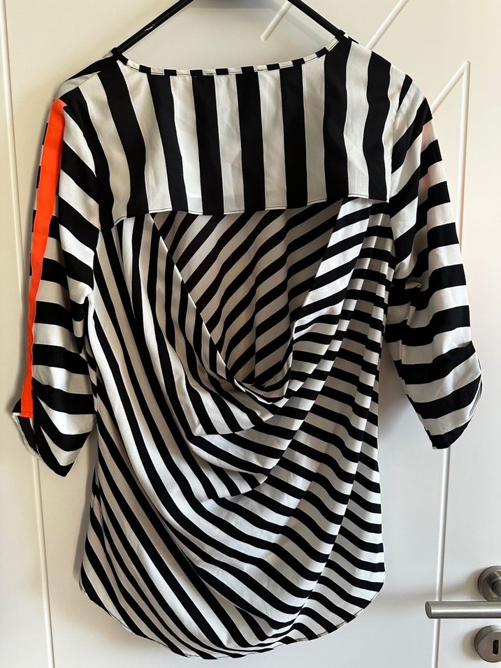 Çizgili, Piliseli, Uzun Kollu Hamile Bluzu - Görsel 3