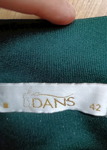 Uzun Koyu Yeşil Saten Kadın Elbise - Görsel 4