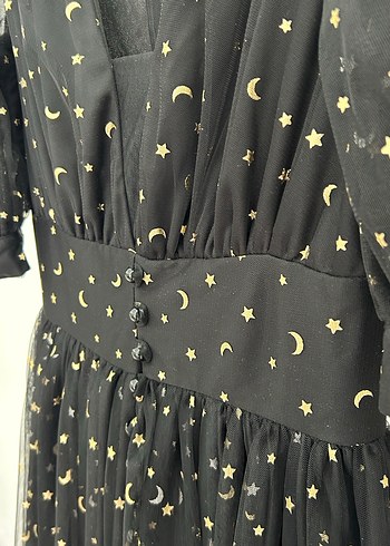 Siyah Uzun V Yaka Abiye Elbise - Görsel 8