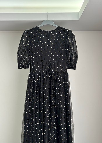 Siyah Uzun V Yaka Abiye Elbise - Görsel 9