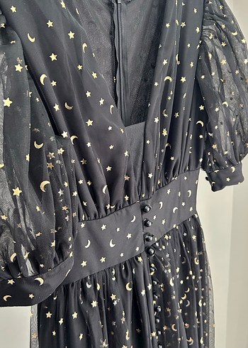 Siyah Uzun V Yaka Abiye Elbise - Görsel 7