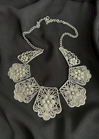 Dantel Vintage Bohem Kolye - Görsel 2