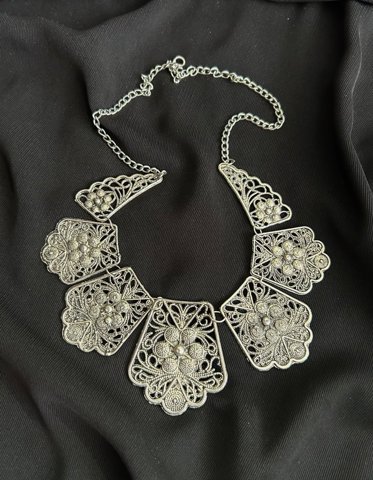 Dantel Vintage Bohem Kolye - Görsel 2