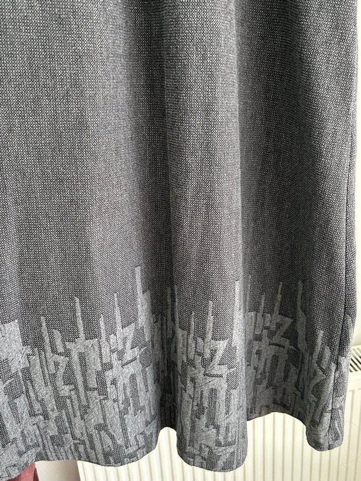 Gri Tesettür Elbise - Görsel 3