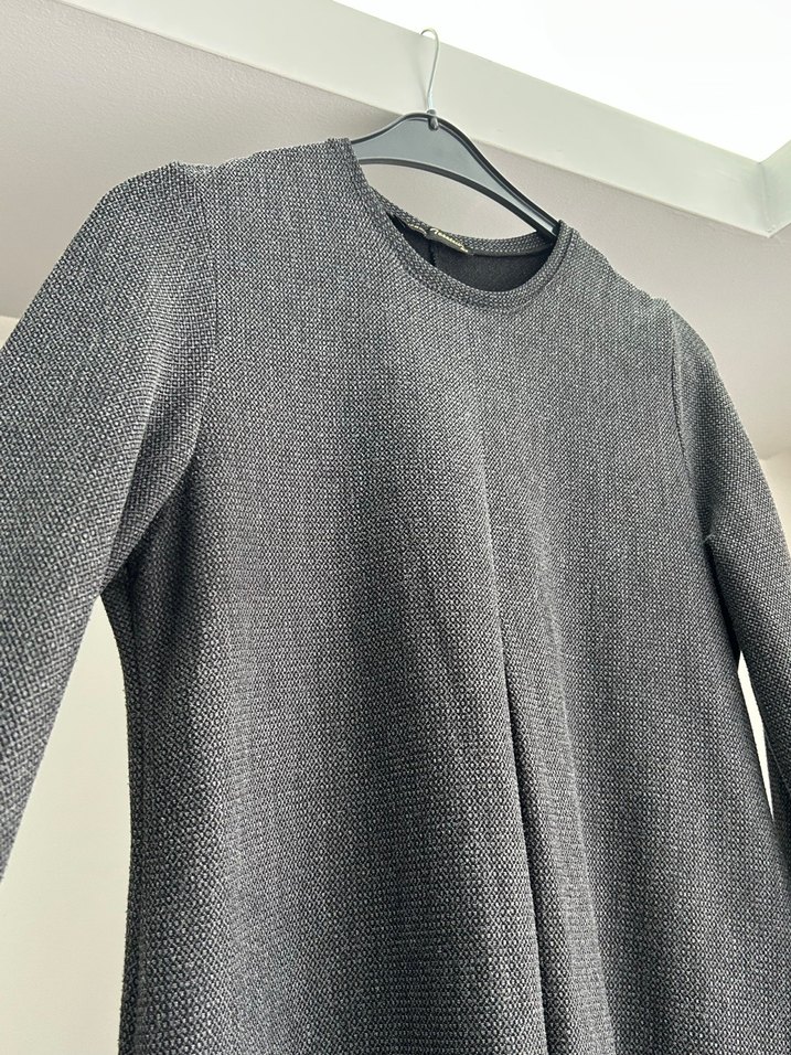 Gri Tesettür Elbise - Görsel 2