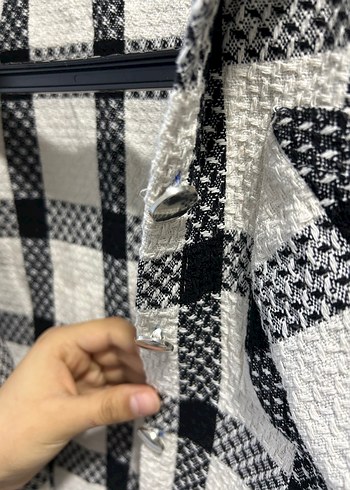 Kadın Ekoseli Crop Gömlek - Görsel 7