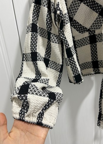 Kadın Ekoseli Crop Gömlek - Görsel 3