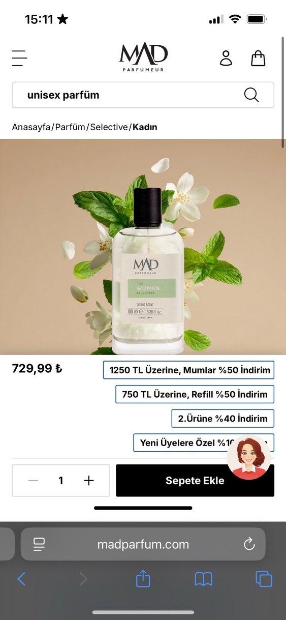 Mad Kadın Parfümü 100 ml W155 - Görsel 4