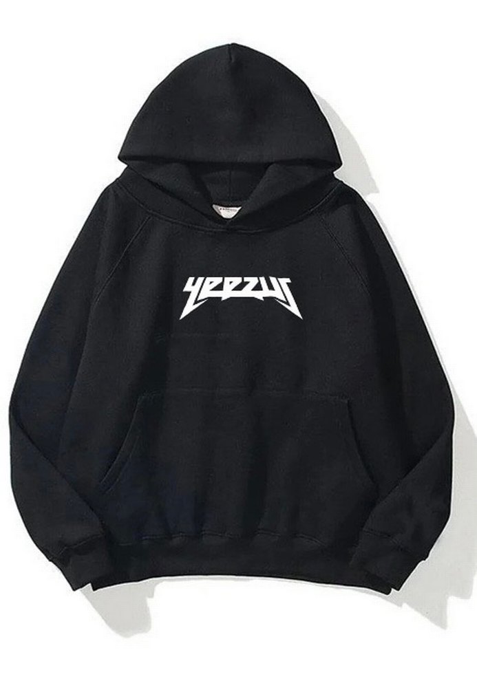 Kapüşonlu Siyah Baskılı Kadın Sweatshirt - Görsel 2