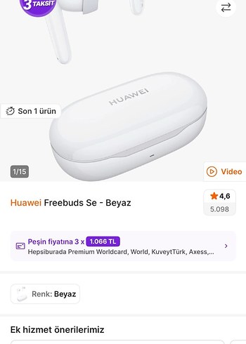 Huawei Freebuds Se Kulakiçi Bluetooth Kulaklık - Görsel 8