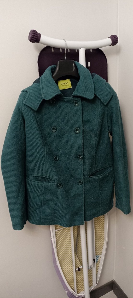 Çift Düğmeli Yeşil Kaban - Görsel 3