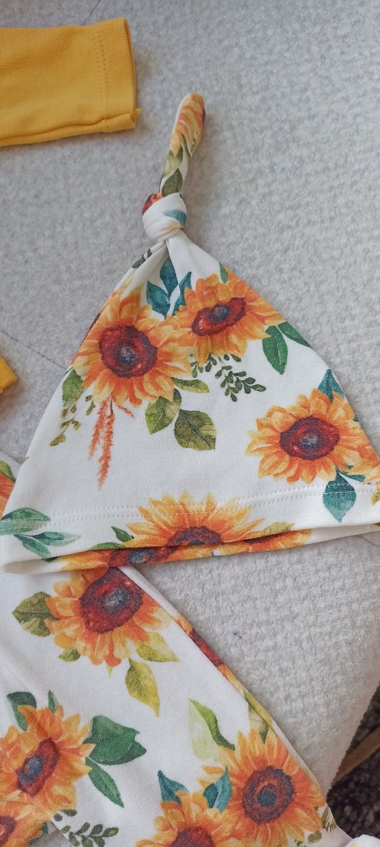 Sarı Ayçiçeği Desenli Bebek Takımı - Görsel 4