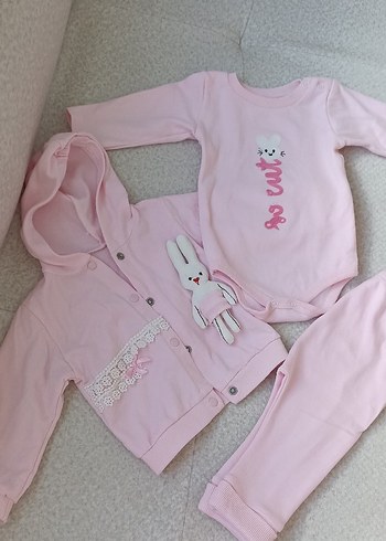 BEBEK KAPÜŞONLU TAKIM 3 PARÇA - Görsel 5