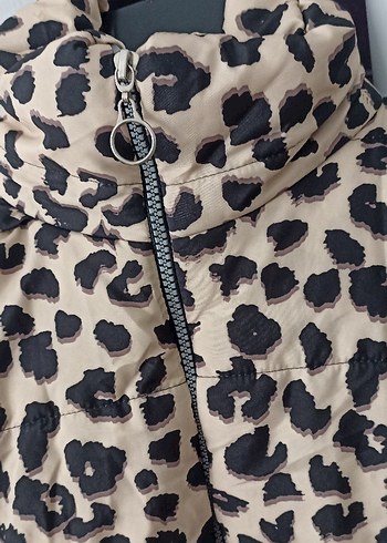 Leopar Desenli Kadın Mont - Görsel 2