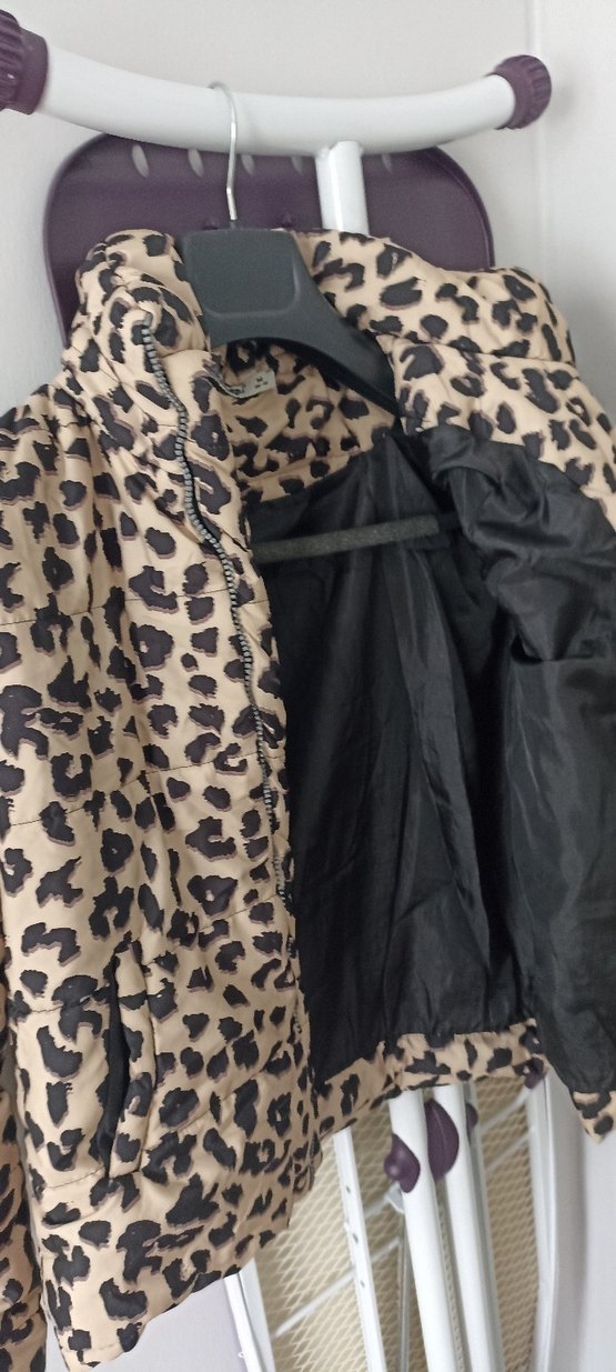 Leopar Desenli Kadın Mont - Görsel 4