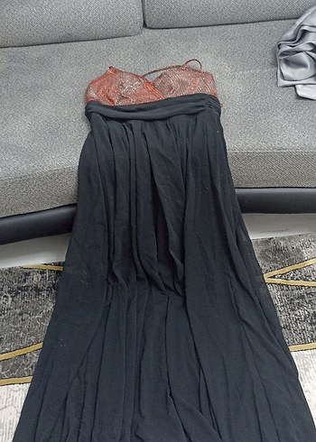 Siyah Uzun Abiye Elbise - Görsel 4