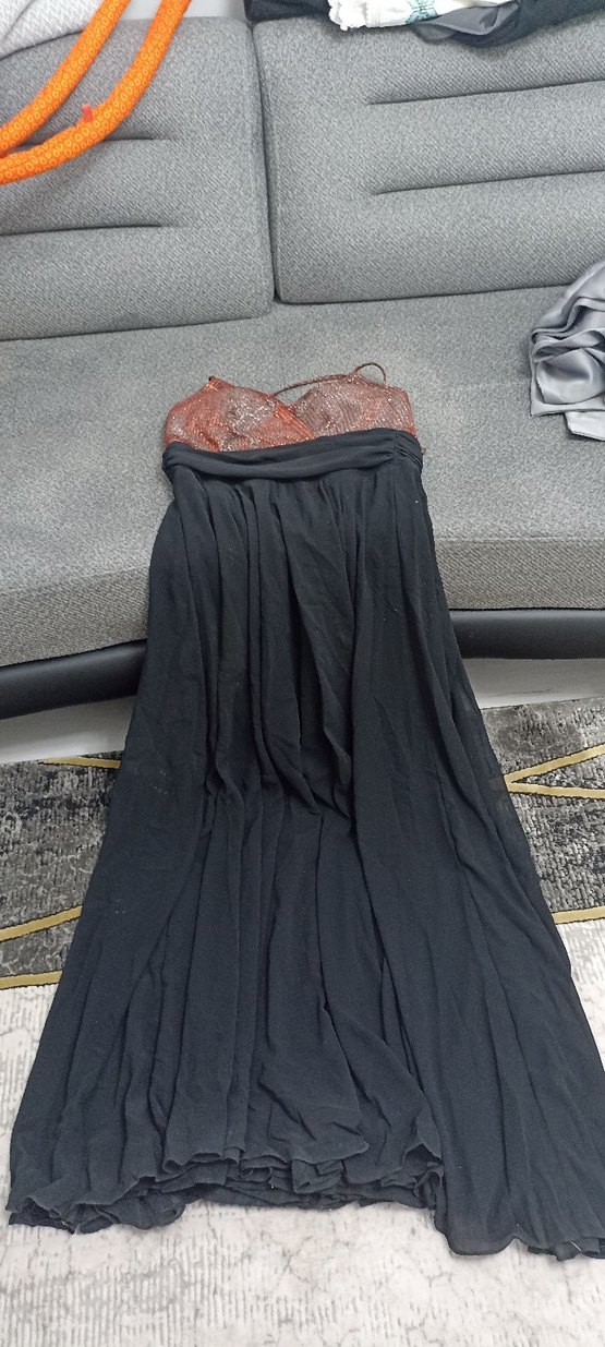 Siyah Uzun Abiye Elbise - Görsel 4