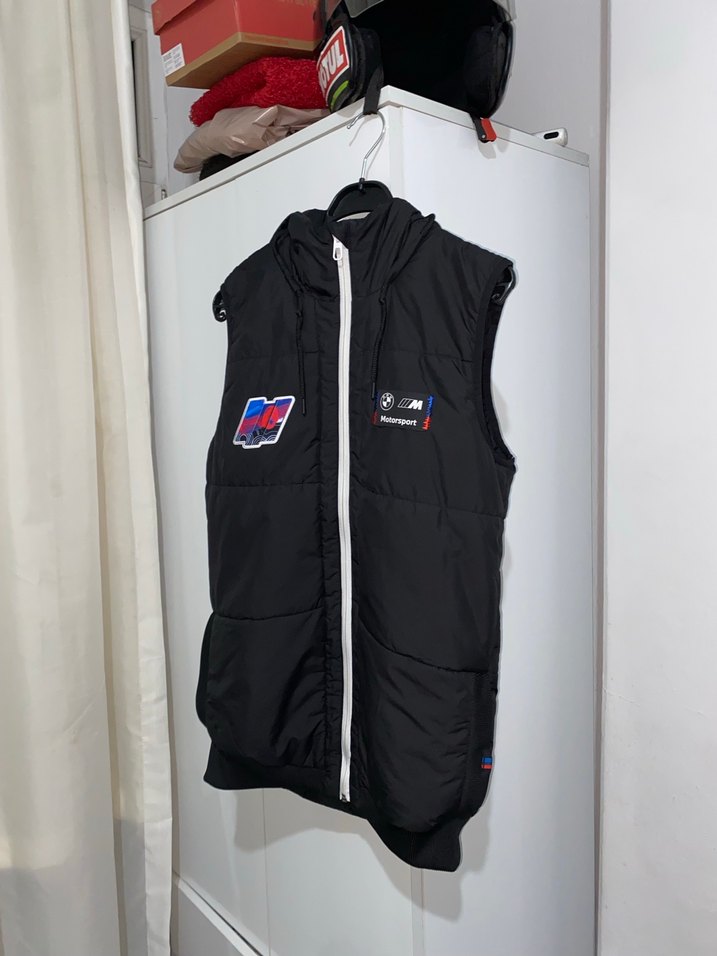 Siyah Kapüşonlu Erkek Şişme Yelek - Görsel 3