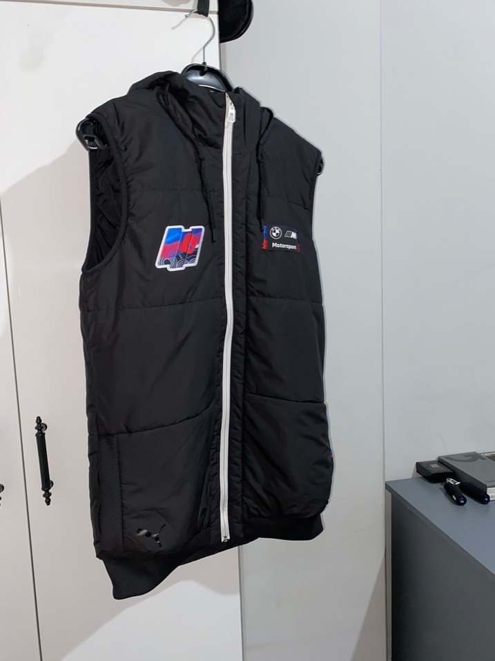 Siyah Kapüşonlu Erkek Şişme Yelek - Görsel 2