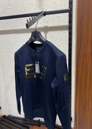 Erkek Lacivert Uzun Kollu Sweatshirt EA7 - Görsel 2