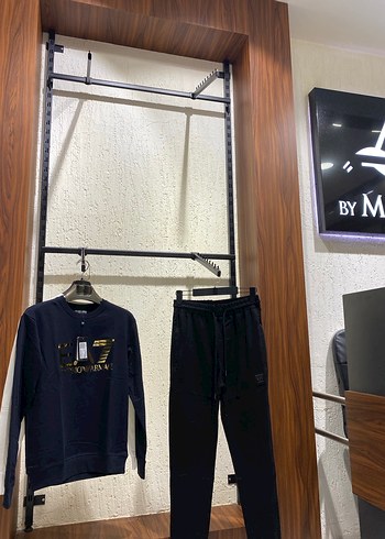 Erkek Lacivert Uzun Kollu Sweatshirt EA7 - Görsel 3