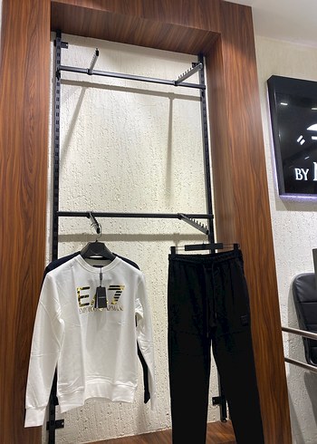 Beyaz Baskılı Pamuklu Erkek Sweatshirt EA7 - Görsel 3