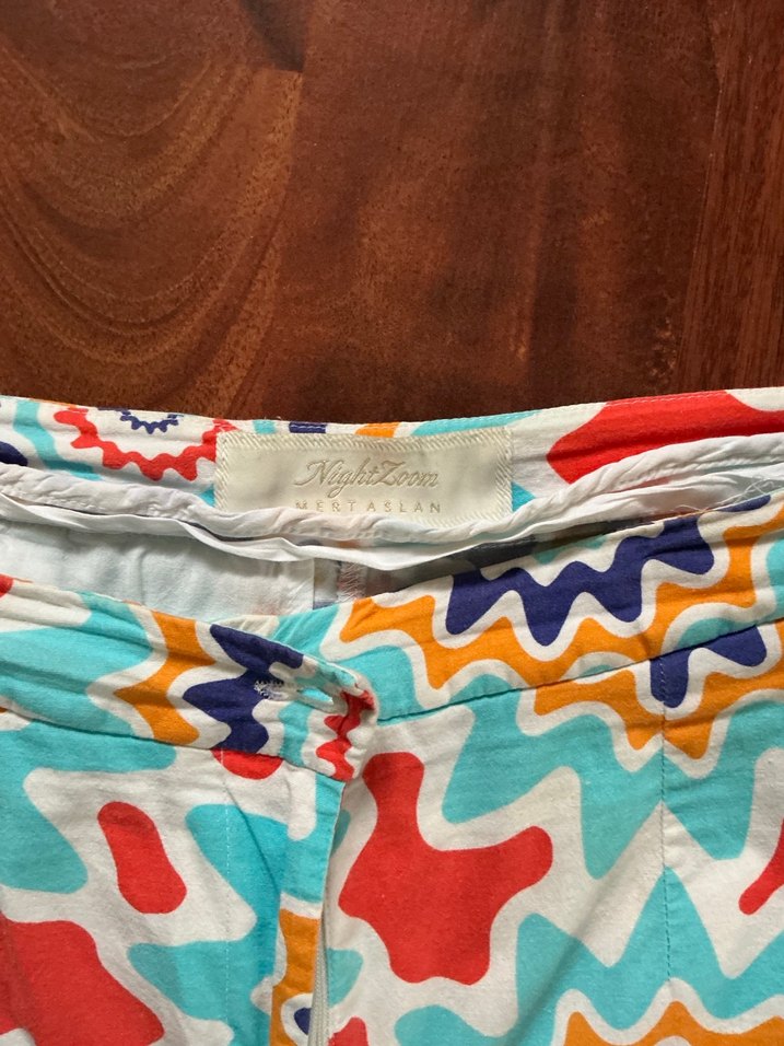 Mert Aslan ADL Özel Tasarım Renkli Desenli Uzun Kumaş Pantolon - Görsel 2