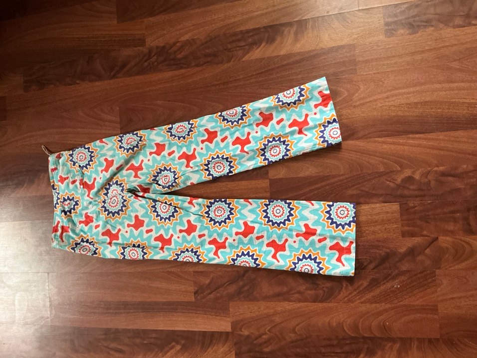 Mert Aslan ADL Özel Tasarım Renkli Desenli Uzun Kumaş Pantolon - Görsel 3