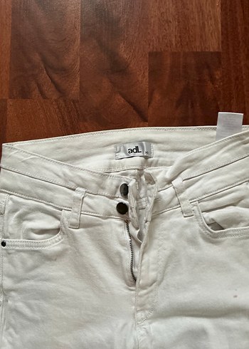 Beyaz Kadın Normal Boy Denim Pantolon - Görsel 2