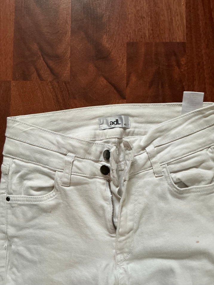 Beyaz Kadın Normal Boy Denim Pantolon - Görsel 2