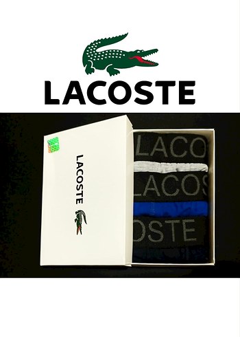 Lacoste Siyah Erkek Boxer m-l-Xl bedenleri mevcuttur - Görsel 2