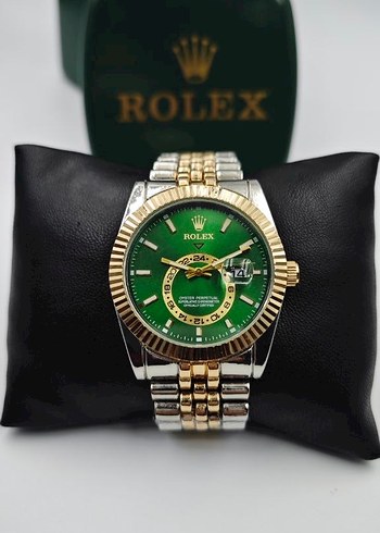 Rolex Yeşil Kadranlı Modern Klasik Erkek Saati - Görsel 2