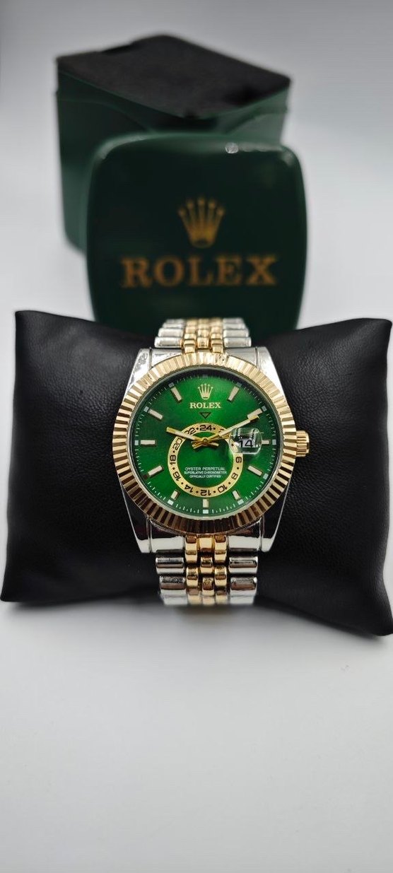 Rolex Yeşil Kadranlı Modern Klasik Erkek Saati - Görsel 2
