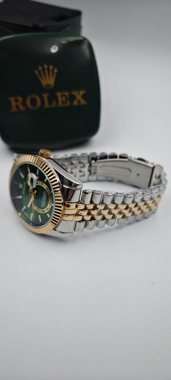 Rolex Yeşil Kadranlı Modern Klasik Erkek Saati - Görsel 5