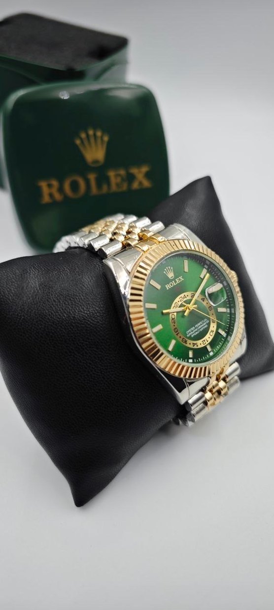 Rolex Yeşil Kadranlı Modern Klasik Erkek Saati - Görsel 3