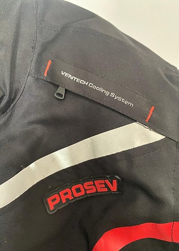 Kırmızı Biker Stil Erkek Ceket PROSEV - Görsel 2