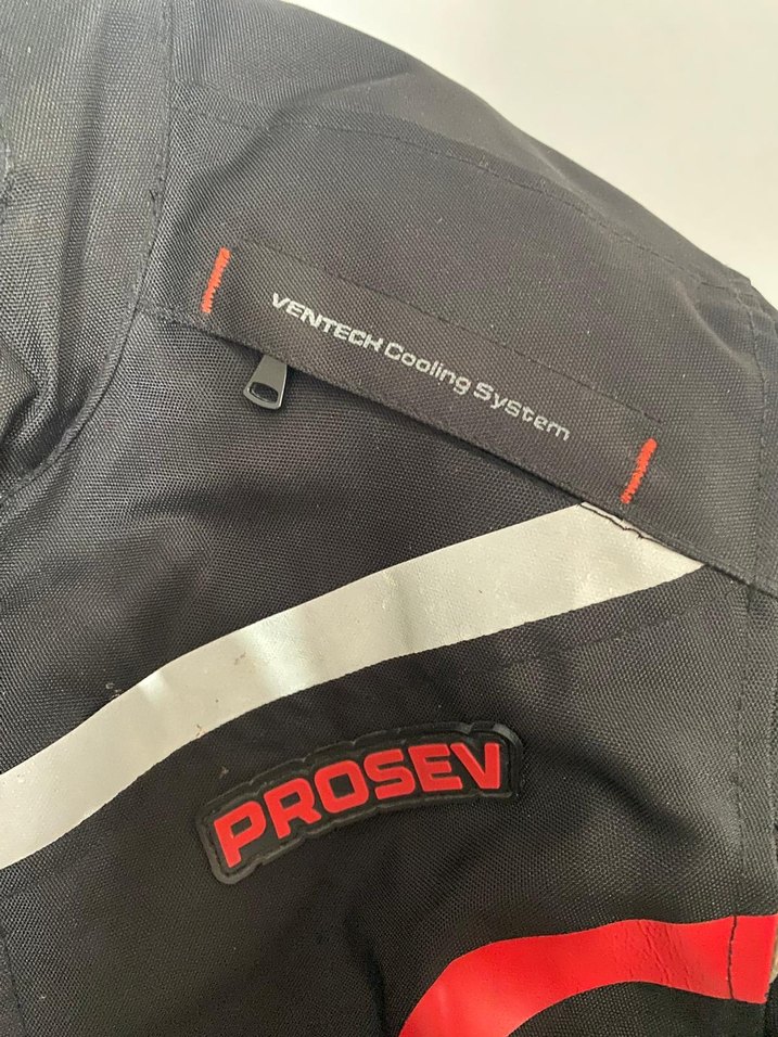 Kırmızı Biker Stil Erkek Ceket PROSEV - Görsel 2