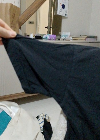 Sokak Stili Baskılı Siyah Hamile Tişörtü - Görsel 6