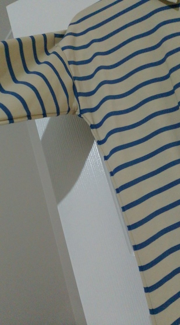 Çizgili Bej Hamile Gömlek - Görsel 3